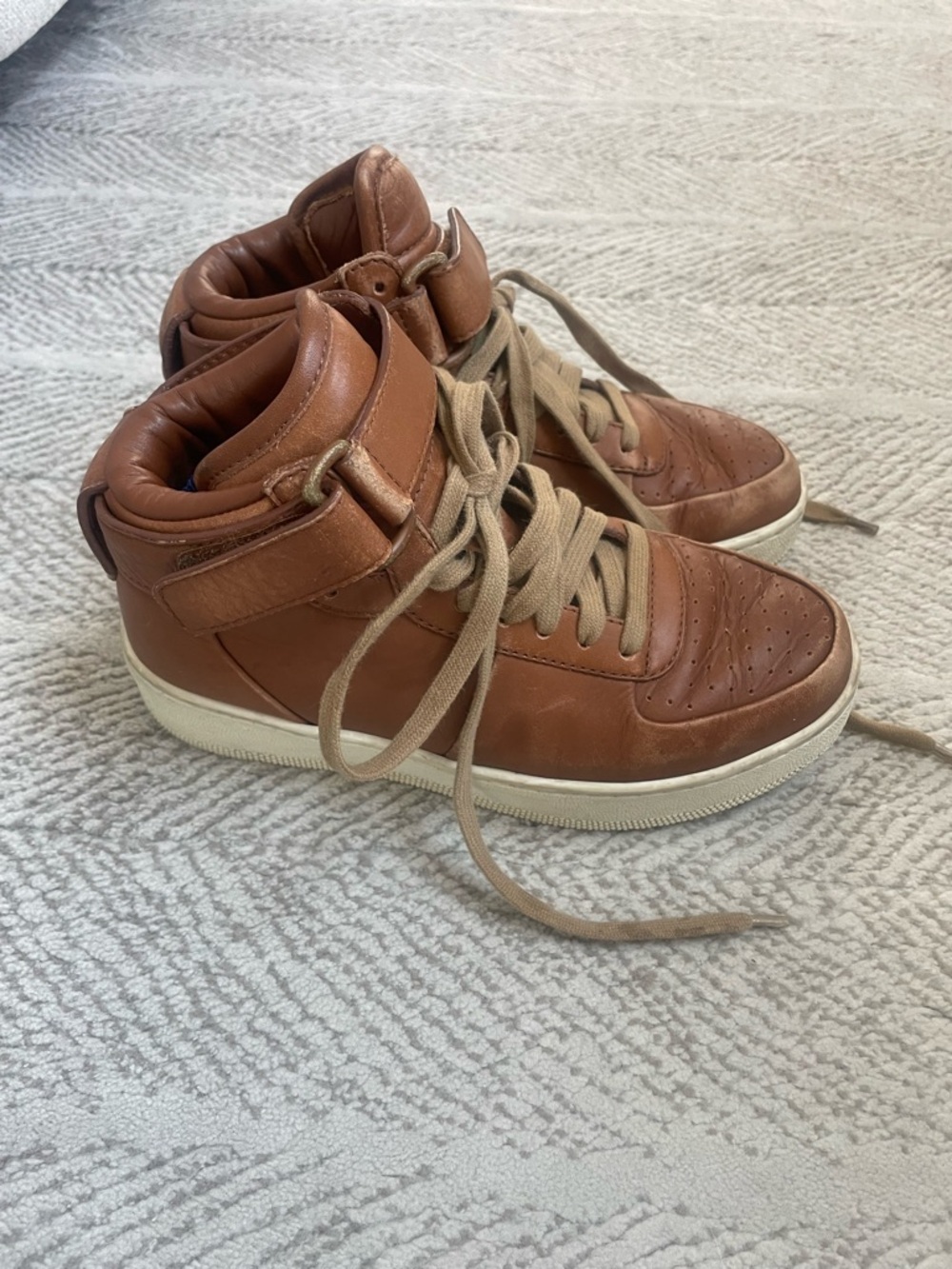 Celine Women’s High-Top Leather Sneakers in Brown - Picture 2 of 13